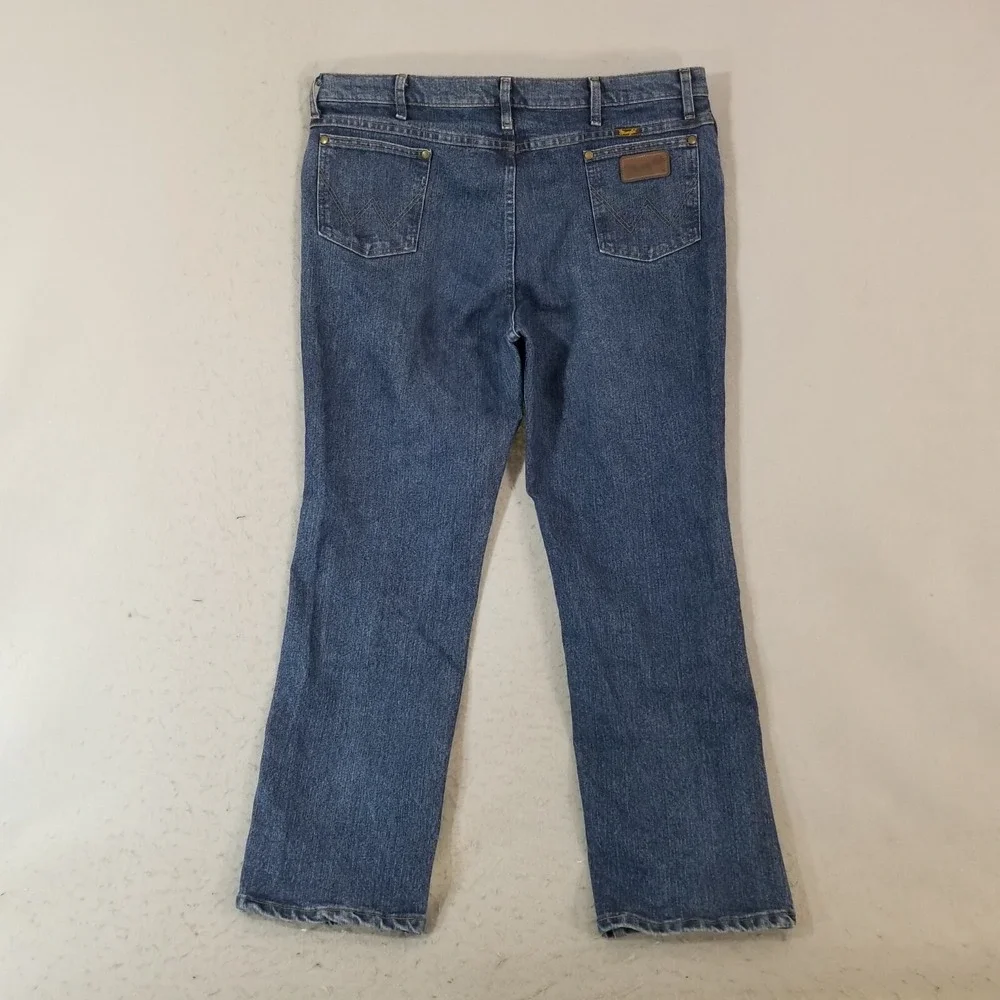 Wrangler jeans men's 40 x 30 Advanced Comfort slim straight Blue denim pants